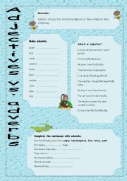 English Worksheet: Adjective or adverb?