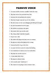 English Worksheet: Passive voice