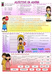 English Worksheet: ADJECTIVE OR ADVERB