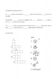 English worksheet: Verbs + He/She/It