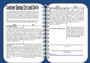 English Worksheet: Customer Service Dos and Donts