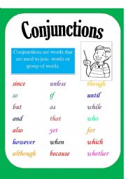 English Worksheet: Conjunction Poster