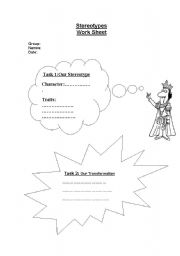 English Worksheet: stereotypes in fairytales