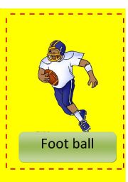 English Worksheet: sports flash cards