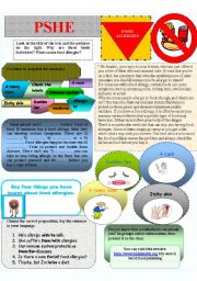 English Worksheet: Food allergies