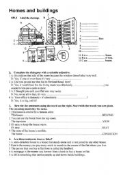 English Worksheet: Homes and buildings