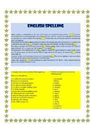English worksheet: English Spelling