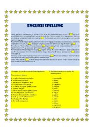 English Worksheet: English Spelling