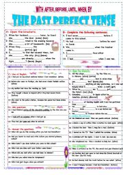 English Worksheet: the past perfect tense