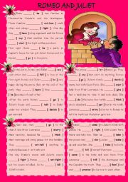 English Worksheet: ROMEO AND JULIET ( for Valentines Day )