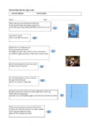 English worksheet: Song activity
