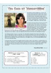 English Worksheet: Honour-killing