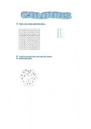 English Worksheet: Colours