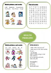 English Worksheet: Health Problems