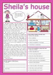 English Worksheet: Sheilas house