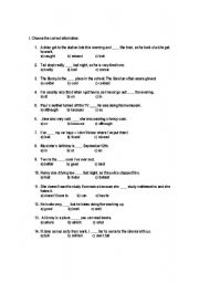 English worksheet: tenses