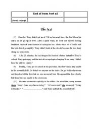 English Worksheet: end of term test n2 8th form