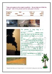 English Worksheet: Pollution