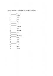 English Worksheet: Talking About Nouns