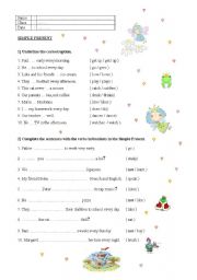 English Worksheet: Simple Present 