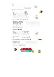 English Worksheet: Have got - Can