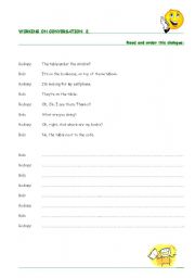 English worksheet: CONVERSATION