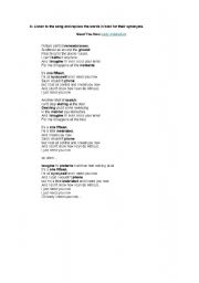 English Worksheet: Need you now by Lady Antebellum (Song activity)