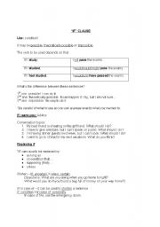 English worksheet: If Clauses - short lesson plan