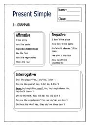 English Worksheet: present simple