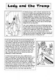 English Worksheet: Lady and the Tramp Reading Comprehension