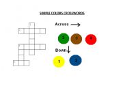 English Worksheet: Color crossword very simple