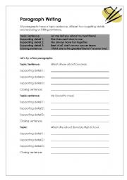 English Worksheet: Paragraph Writing