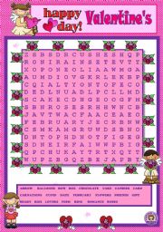 VALENTINES DAY WORDSEARCH