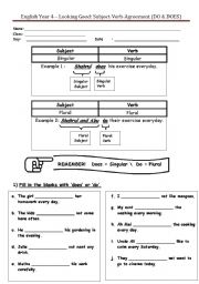 English-Subject Verb Agreement (DO&DOES)