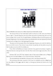 English Worksheet: the beatles 