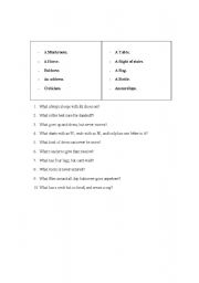 English worksheet: Riddle