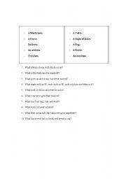 English Worksheet: Riddle