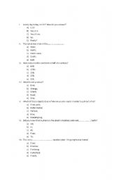 English worksheet: Worksheet