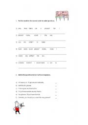 English worksheet: At a restaurant