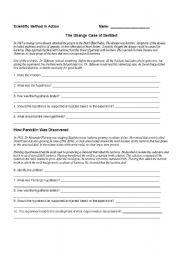 English worksheet: Three Scientific Method Case Studies