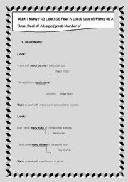 English worksheet: Grammar - Quantifiers