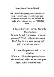 English Worksheet: writing to Descrieb