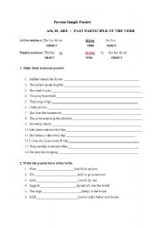 English Worksheet: Passive-Present Simple