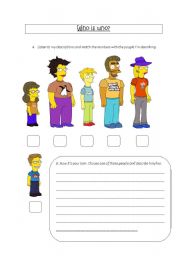 English Worksheet: Physical descriptions