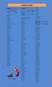 English Worksheet: Regular verbs & pronunciation 