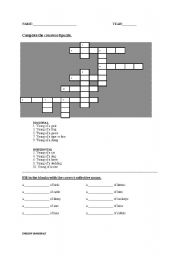 English Worksheet: crossword puzzle - animals and its young