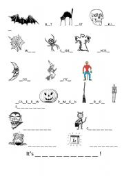 English worksheet: Halloween worksheet