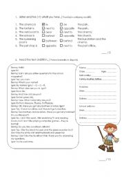 English Worksheet: 5th grade exercises + Key