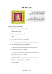 English Worksheet: Bear About