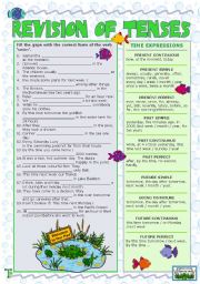 English Worksheet: Revision of tenses